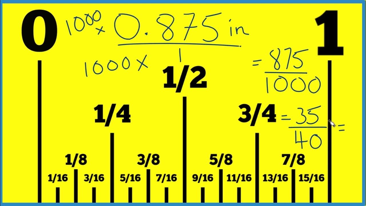 How to find 0 875 inches on a ruler or tape measure youtube