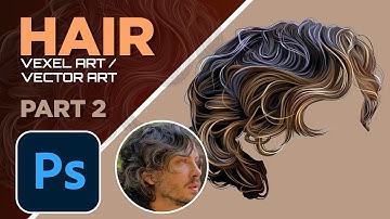 ADOBE PHOTOSHOP | HAIR Vector/Vexel Art Tutorial | PART 2