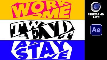 Twist Typography Text Animation in Cinema 4D Lite & After Effects Tutorial