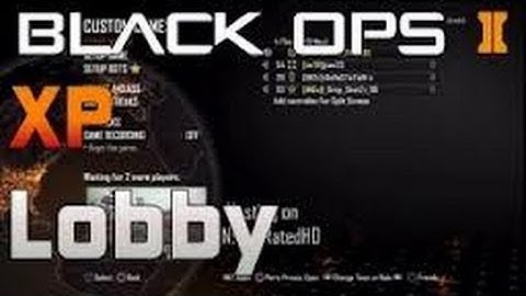 Black Ops 2 How To Earn XP in Custom Games Lobby