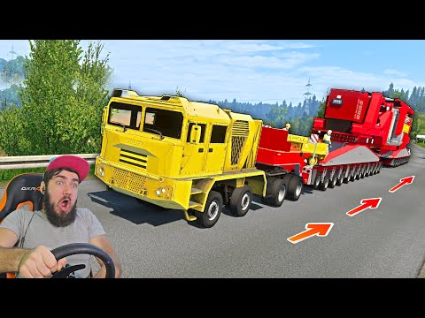 ЭТО ВАМ НЕ КАМАЗ - СУПЕР ТЯГАЧ ТАЩИТ 400 ТОНН ГРУЗ - ПОЛУЧИТСЯ? - EURO TRUCK SIMULATOR 2 моды + РУЛЬ