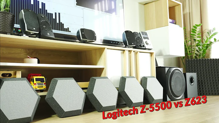 Logitech Z-5500 vs Z623 sound & bass test [2.1 stereo mode]