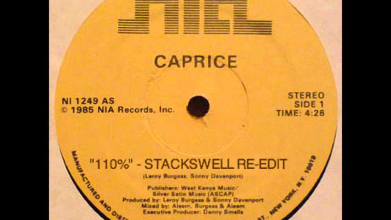 洋楽 CAPRICE/100% US 12\" Caprice - 100% (1985) HQ uptempo Funk/Soul/Boogie (Leroy