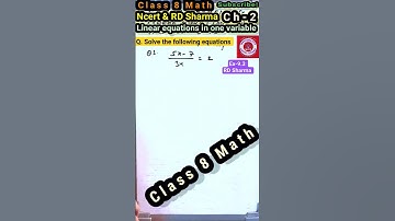 ncert class 8 math linear equations in one variable ex9.3 rd Sharma #shorts #maths #viral #trending