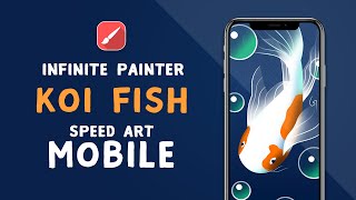 Koi Fish | Easy Digital Drawing with Infinite painter app | Mobile drawing | SpeedArt screenshot 1