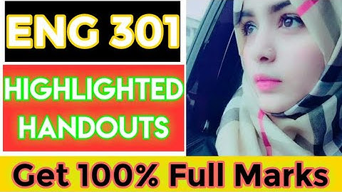 English 301 .Highlight Handout for mid exam. Lesson 1 to 17.
