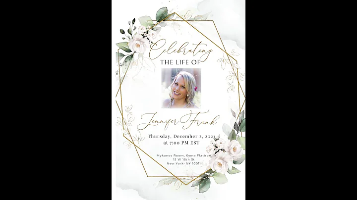 Jennifer Frank Celebration of Life