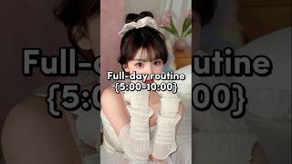 Full-day routine{5:00-10:00}🤍✨#shorts