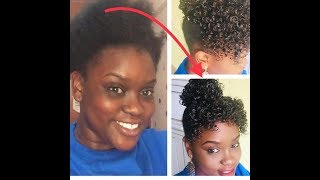 EASY and CUTE protective hairstyle  / HOW TO / CURLY FAUX BANG for NATURAL HAIR