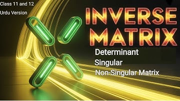 Inverse matrix, Determinant, Adjoint, Singular, Non Singular Matrices for class 11 and 12, Urdu