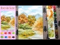 Without Sketch Landscape Watercolor - Riverside Scene (color mixing, Arches)NAMIL ART
