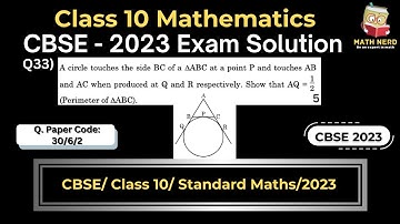 A circle touches the side BC of a ∆ABC at a point P and touches AB and AC when produced at Q and R