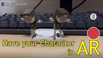 Demo｜Magicavoxel Charactor Animation in AR｜Adobe Aero｜Mixamo