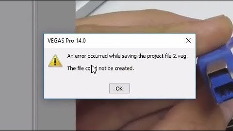 How to fix "An error occurred while saving the project, File could not be created" Vegas Pro error
