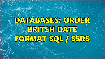 Databases: order britsh date format SQL / SSRS