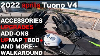 2022 Aprilia Tuono V4 First Month Accessories, add-ons, gear and Upgrades w/ UpMap OEM Exhaust Demo screenshot 5