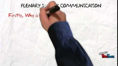 Plenary 1: What is Risk Communication