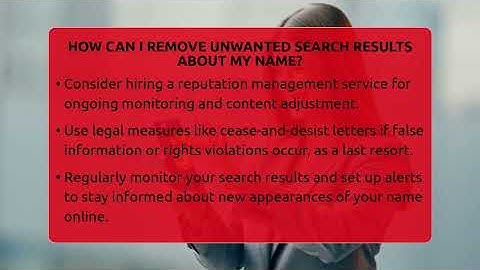 How Can I Remove Unwanted Search Results About My Name? - Everyday-Networking