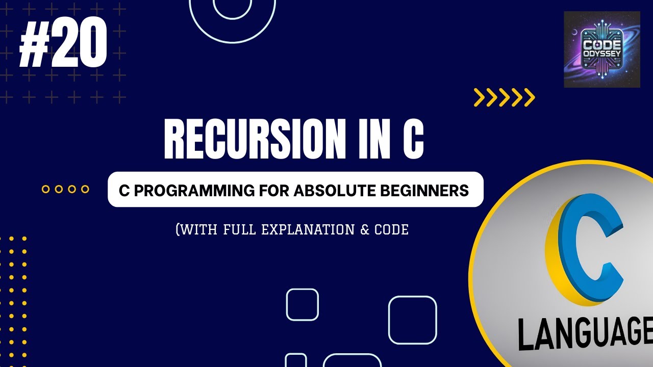 c tutorial#20 | Recursion in C | With User Input & Full Code Breakdown ...