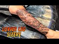 Irezumi Dragon x Chrysanthemum Lower Leg Sleeve