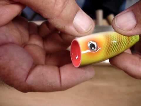 How to Make Mouth in Wooden Popper Lures - YouTube