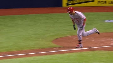 CIN@TB: Suarez plates Duvall with a single to center