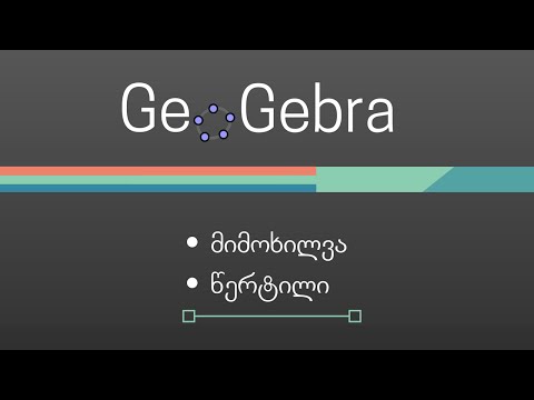 GeoGebra ნაწილი 1. ალგებრა. წერტილი
