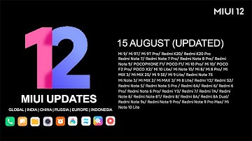 MIUI UPDATES: 15 AUGUST MIUI 12 UPDATE, MIUI 11 UPDATE & ANDROID 10 UPDATE OFFICIAL INFORMATION