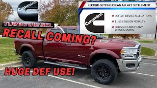 20132023 Ram 2500 & 3500 Cummins EPA emissions recall & updates latest information DEF MPG impact?