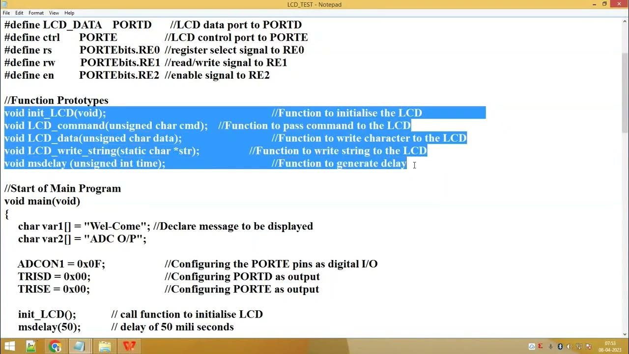 Video-31: How to use Functions in embedded C program for ...