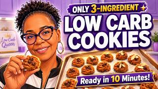 3-Ingredient Low Carb Peanut Butter Cookies | Easy Keto Cookie Recipe | Sugar-Free GLP1 Dessert