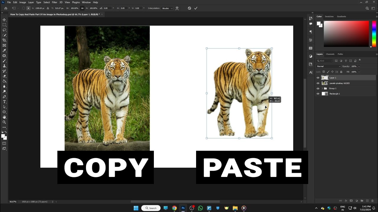 How To Copy And Paste Part Of An Image In Photoshop 1 MINUTE YouTube How To Copy And Paste Part Of An Image In Photoshop 1 MINUTE YouTube