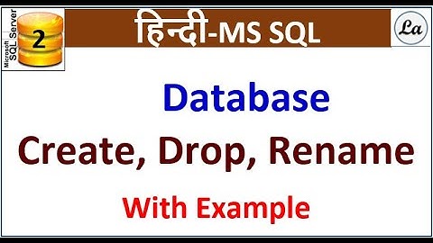 Creating altering and dropping a database  Hindi