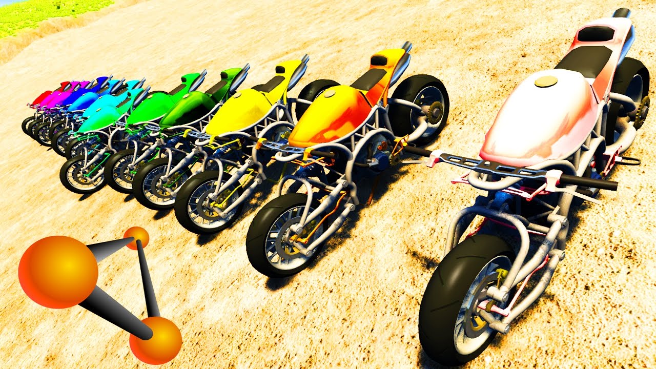 Amazing Super bike mod crash testing BeamNG Drive