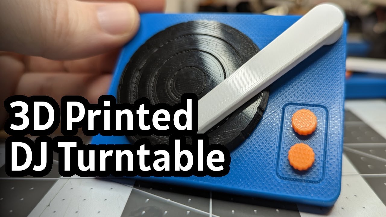 3DPrinted DJ Turntable / Record Player Mechanical Toy YouTube