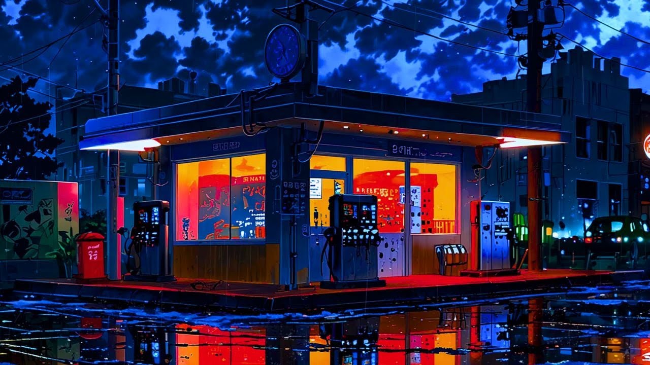 Empty Streets, Warm Lights | 8 Hours Japanese Lofi Rain for Stress Relief & Sleep & Focus