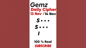Gemz Daily Cipher Morse Code 13 & 14 November 2024 | Unlock Today’s Code & Rewards! #gemzdailycode
