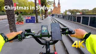Sydney CBD  🇦🇺  E-Bike Delivery POV | Christmas Day 🎄UberEats Ghost Orders