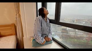 Tina, an Amputee Girl - Displaying her amputated limbs while wearing a hospital gown #wheelchair