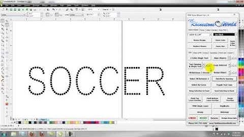 How to create a Rhinestone Soccer Text design in 16 seconds with Corel & the TRW Stone Wizard™
