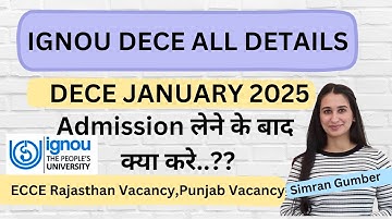 DECE Full Details 2025 IGNOU Simran Gumber Level Up Learning