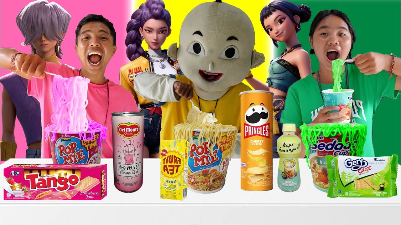 PILIH MAKANAN SESUAI KARAKTER KPOP DEMON HUNTER SESUAI MAKANAN SATU WARNA?!