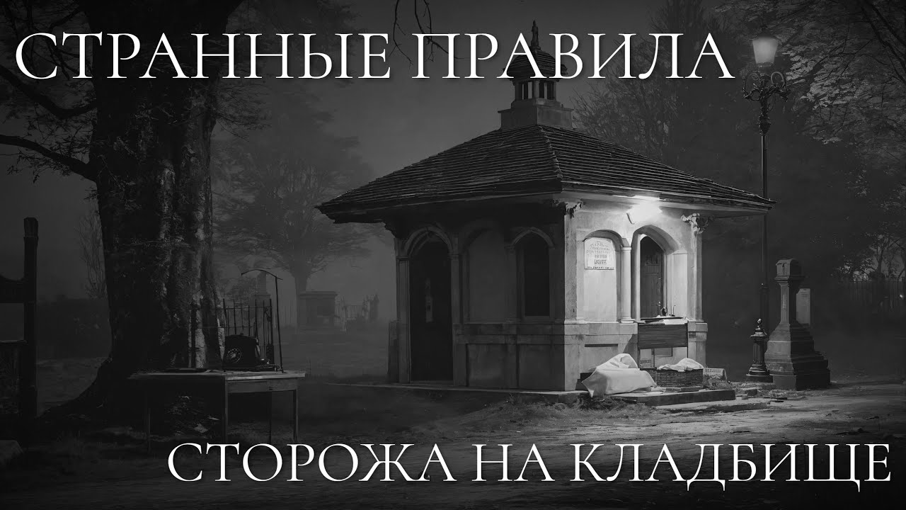 СТРАННЫЕ ПРАВИЛА СТОРОЖА НА КЛАДБИЩЕ. НОЧЬ ПЕРВАЯ. Страшные истории ...
