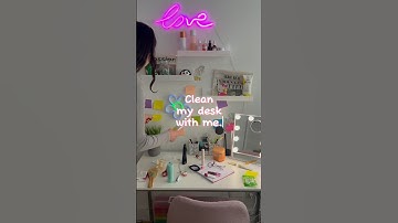 Organize My Desk With Me!🫧 #asmrsounds #cleaning