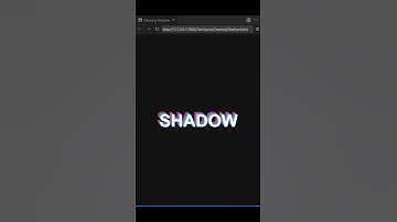 Creates a "dancing shadow" effect where the text