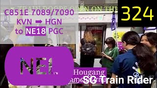 [Timetable standardised] SBS Transit Alstom Metropolis C851E 7089/7090 Kovan to Hougang