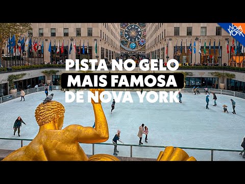 Vídeo: Guia de patinação na pista de gelo do Rockefeller Center