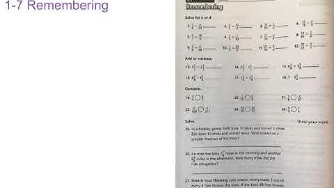 Unit 1: Lesson 7 - Remembering