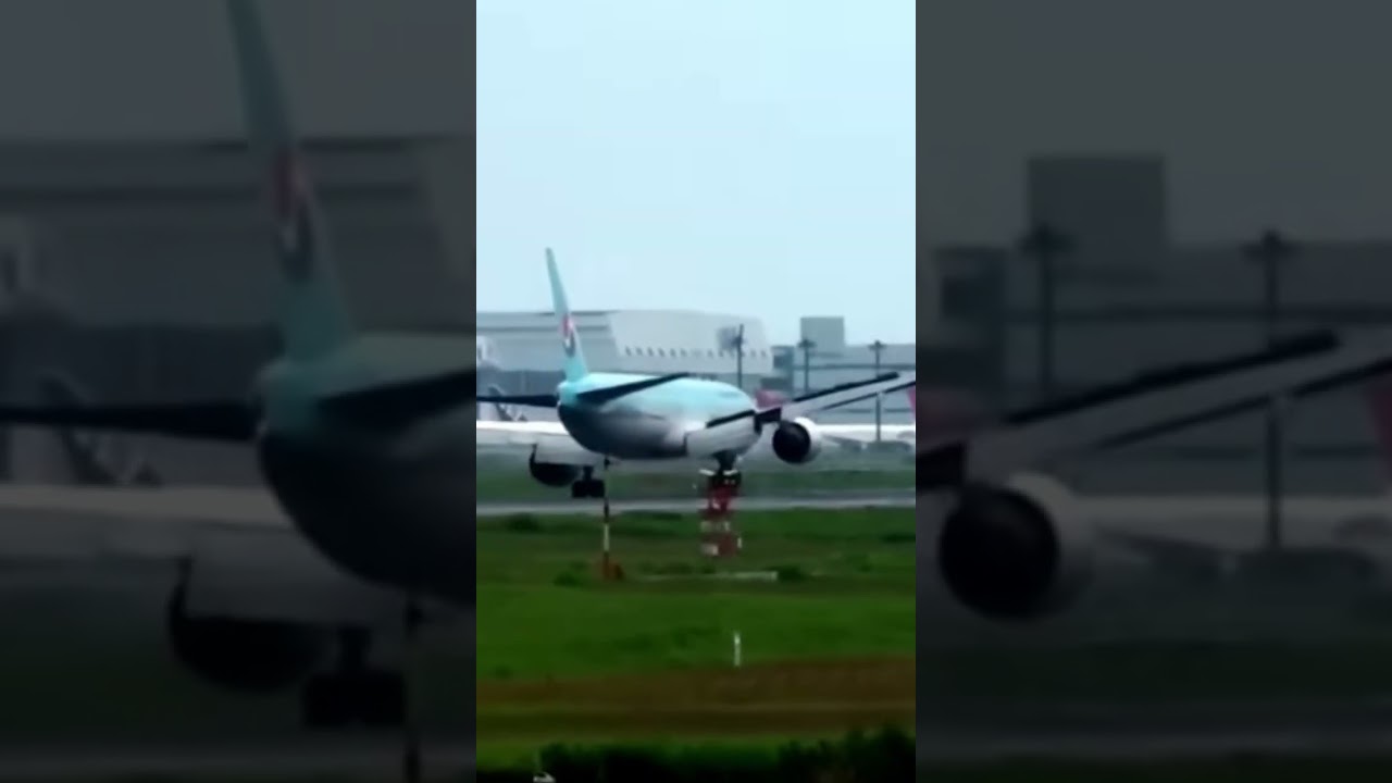 Korean air horrible landing but every bounce = 1 vine boom