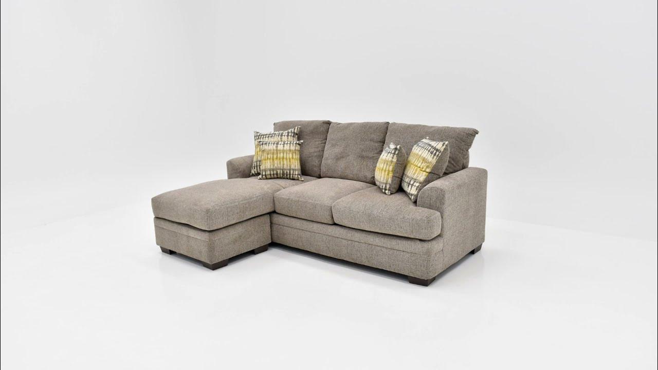 Perth Sectional Sofa with Chaise Pewter Living Room Furniture YouTube
